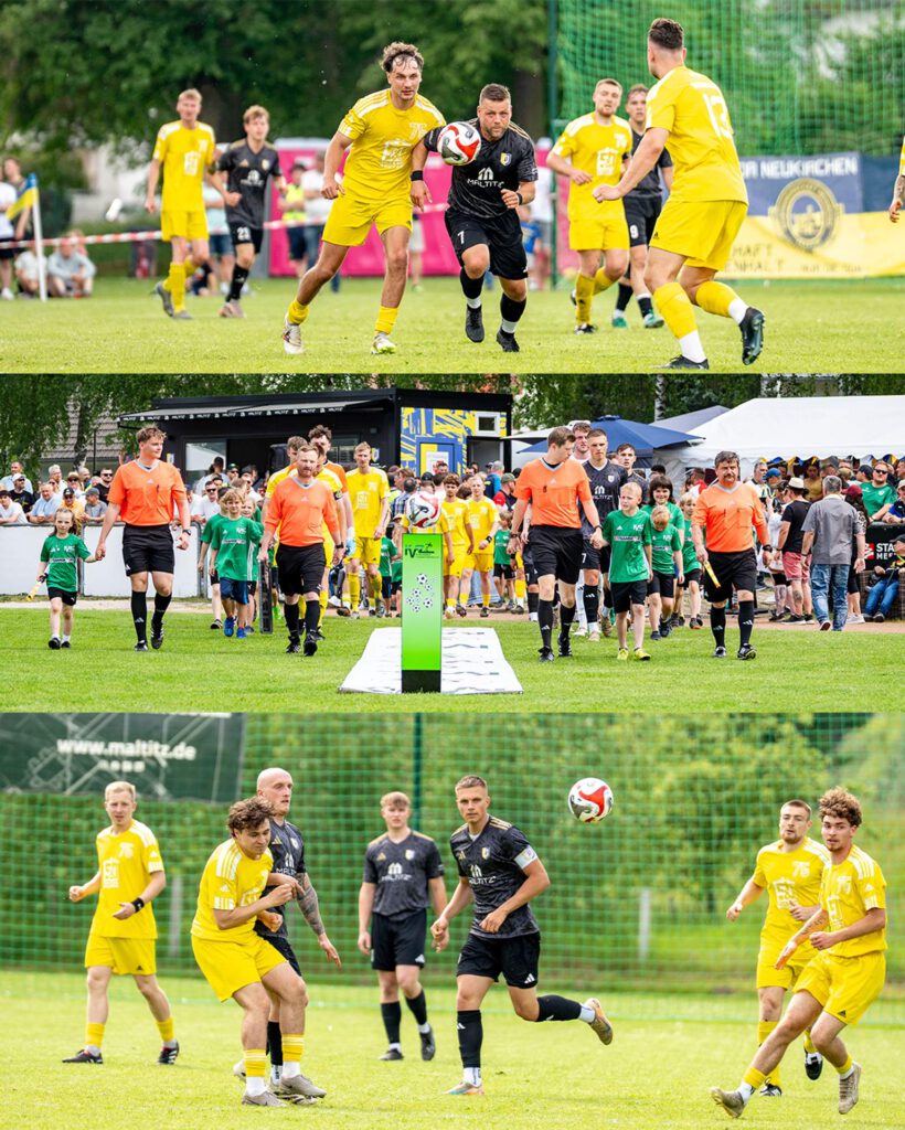 Impressionen vom Pokalspiel des SV Waldenburg 1844 e.V. inklusive Einlauf der Teams mit Einlaufkindern.