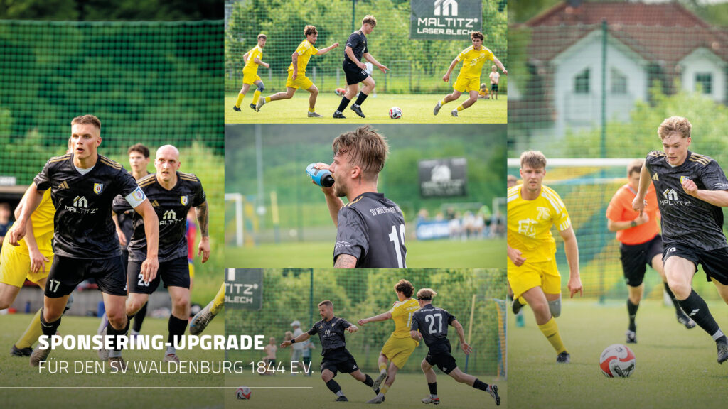 Fotocollage zum "SPONSORING-UPGRADE" für den SV Waldenburg