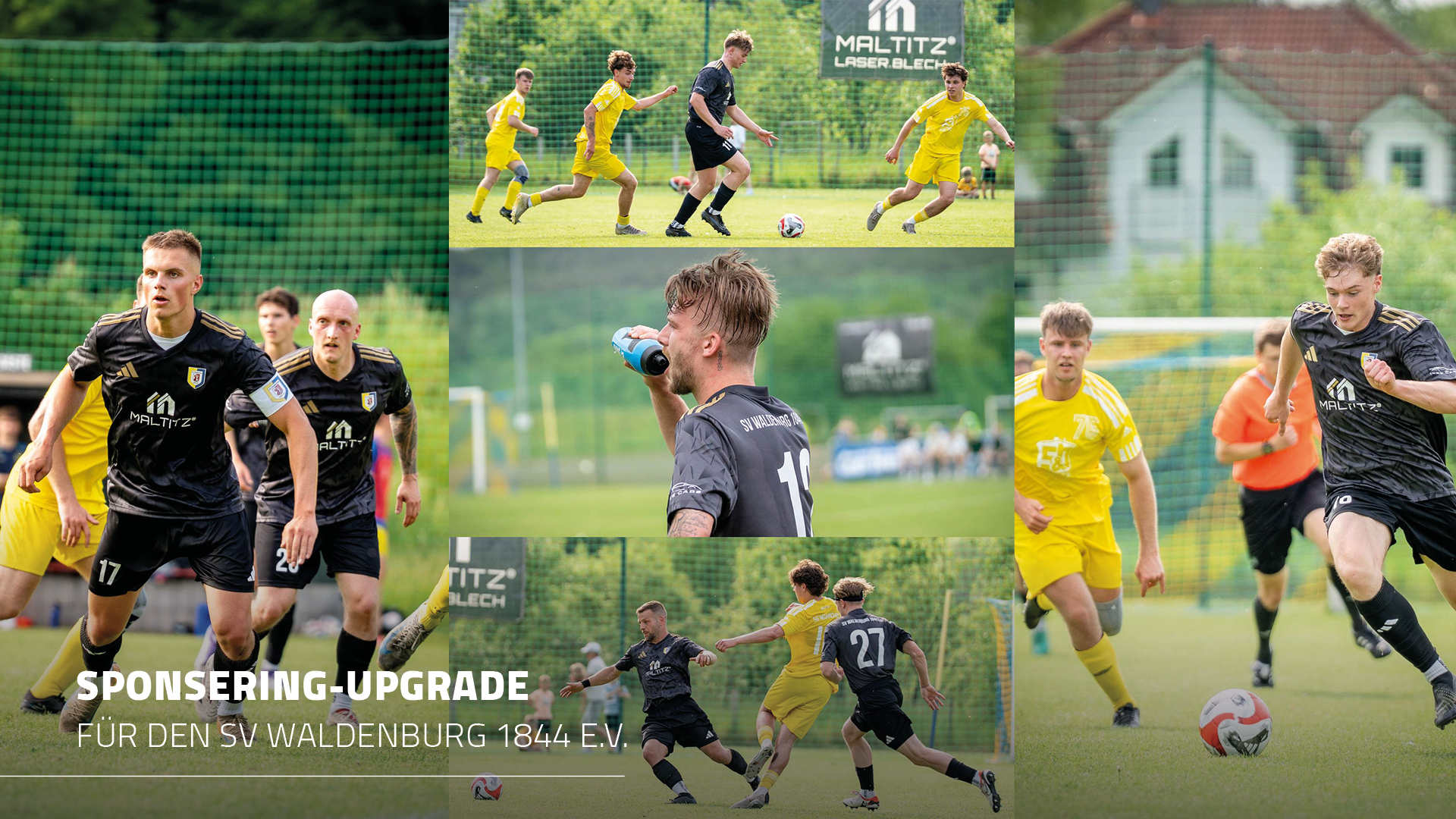 Fotocollage zum "SPONSORING-UPGRADE" für den SV Waldenburg